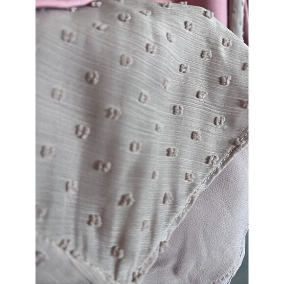 Logo Sweater M Pink Cardigan Swiss Dot Feminine Ballerina Neutral Casual Girly - Picture 9 of 12